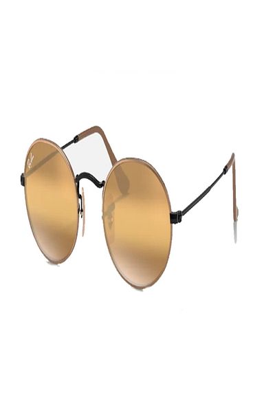 Ray-Ban Ray-Ban Unisex OVAL METAL Matte Beige On Black Sunglasses RB3547 9153EG