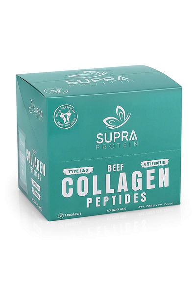 Supra Protein Beef Collagen 28 Sachets – Daily Collagen Supplement – Hydrolyzed Peptide – Powdered Collagen Form
