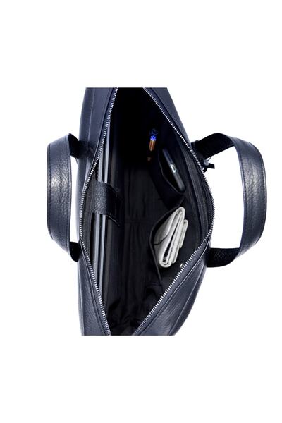 Veskemann حقيبة كمبيوتر محمول من الجلد الطبيعي باللون الأسود من Alex