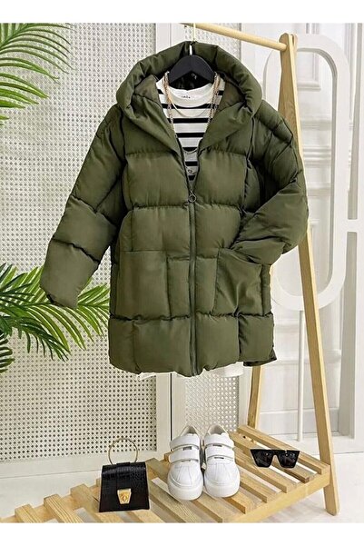 VOLT CLOTHİNG Γυναικείο παλτό με κουκούλα με τσέπη