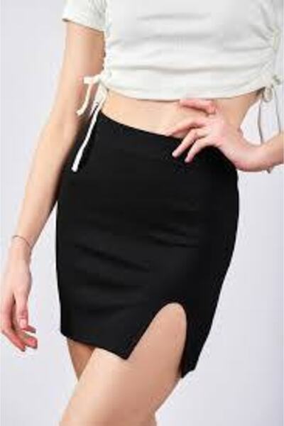 DENİZ BASIC Fustă mini cu fante