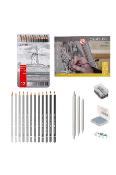 Bigpoint Sketch Starter Set 3 + Graduated Pen + A5 Notebook + Dispenser Set +...