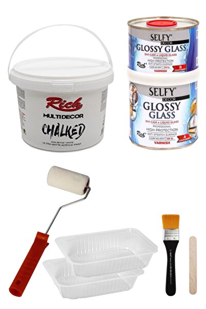 GLANCE Rich Decor Chalked 1kg Beyaz Selfy Decorglossy 500+250gr Balkon,teras,...
