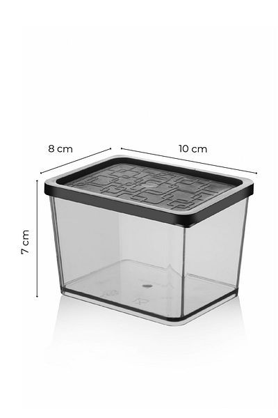 Vienev Multi Set of 6 Breakfast Treats Storage Container Large Size Black