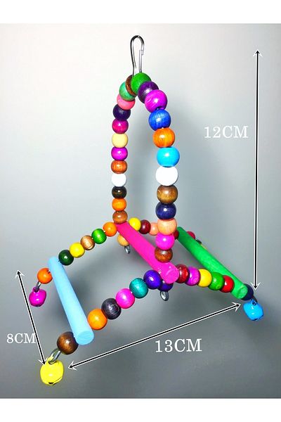 Ciko Kafes Colorful Double Sided Bell Swing for Small Birds
