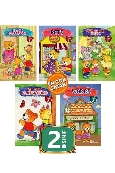 Ata Yayıncılık Ata 2nd Grade English Stories 5 Books