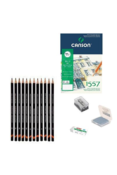 Derwent Sketch Starter Set 6 + Graduated Pen + A5 Notebook + Dispenser Set + ...
