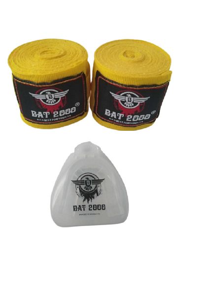 Bat2000 Bat 2000 Boxing Bandage Elastic Bandage (ζεύγος) και σετ μάσκας στόματος των 2