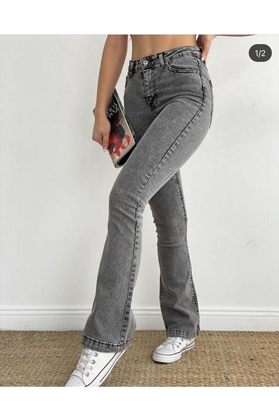 Trn JNS Olivier Smoked Flare Jeans High Waist Flare Jeans Comfortable (Εξαιρετικά Άνετα)
