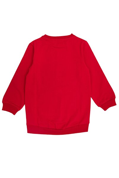 Ozmoz By Mukadder Özden Christmas Special Printed Red Sweatshirt