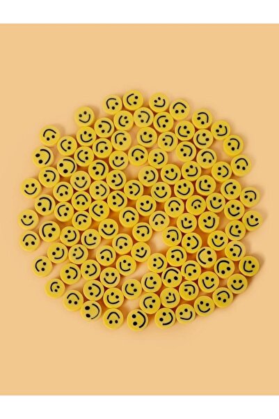 Yumuşakkeçe Fimo perle Fimo žuto smajli lice 50 komada