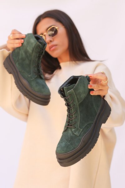 ELİT SHOES Laney Hakiki Deri Bağcıklı Kadın Postal