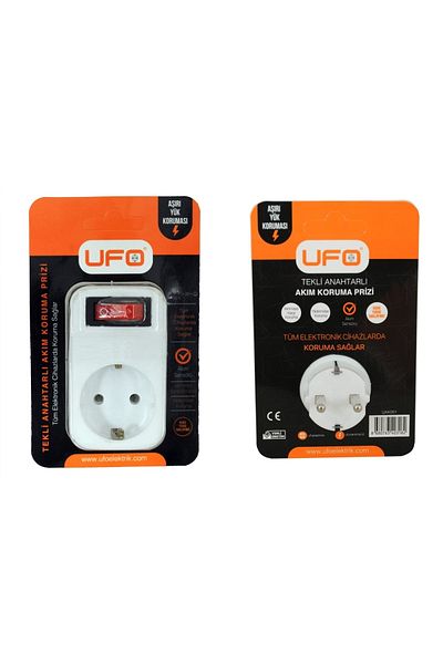 UFO Surge Protected Socket Set White