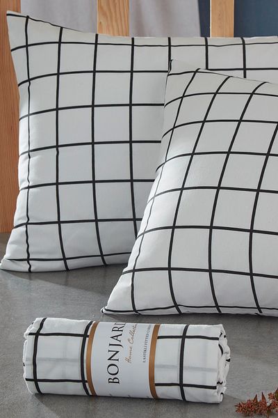 BONJARDİNHOME Double Fitted Sheet & Two Pillow Cases