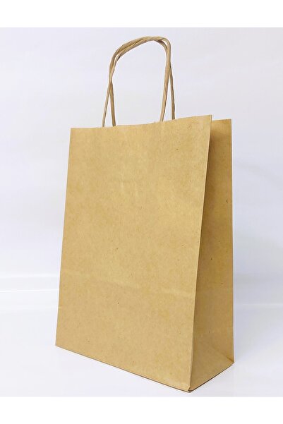 KOZLU TİCARET كيس كرافت بمقبض ملتوي 18x8x24 (25 قطعة)