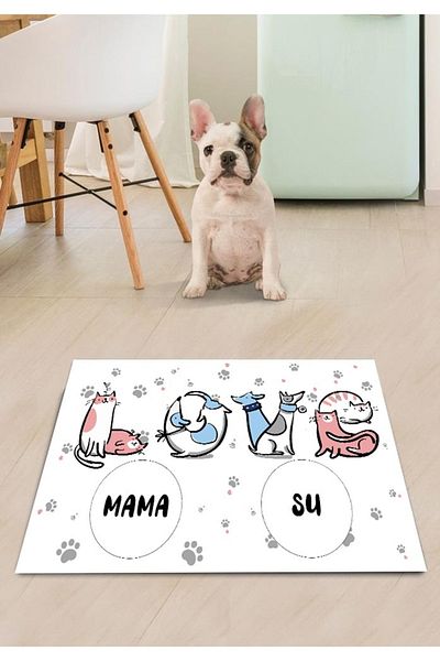 eco concept Washable Dog Pattern Food Mat