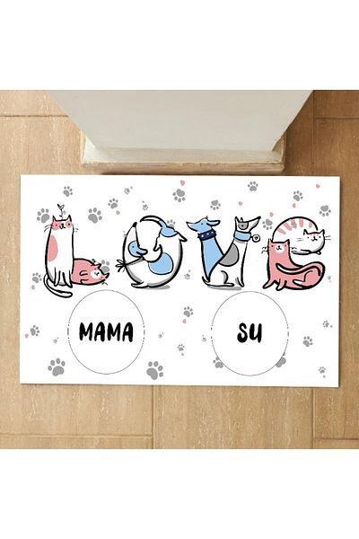 eco concept Washable Dog Pattern Food Mat