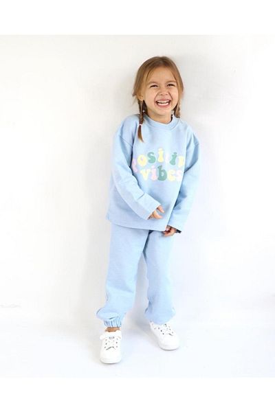 le petit sole Positive Vibes Girls' Bottom-Top Set