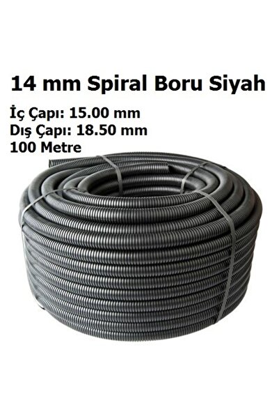 TP ELEKTRİK 14`lük Spiral Boru Siyah