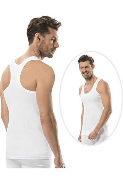 Pyjama Familya Ανδρικό Athlete Lycra Rambo Singlet 3 τεμαχίων Λευκό