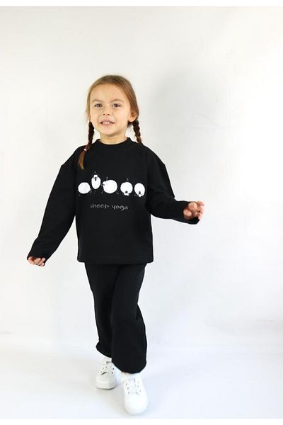 le petit sole Sheep Yoga Girl's Bottom-Top Set