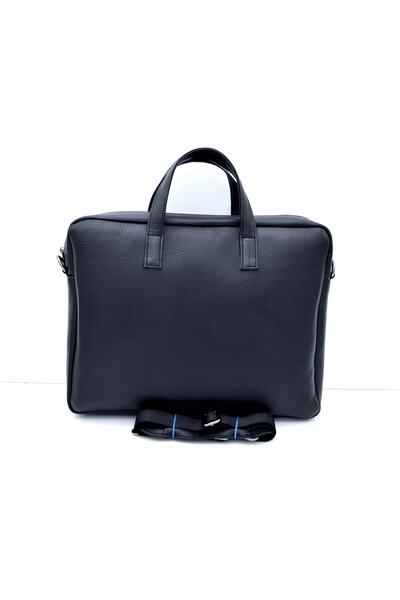 Veskemann حقيبة كمبيوتر محمول من الجلد الطبيعي باللون الأسود من Alex