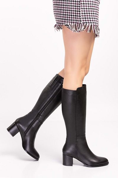 Gondol Cizme cu toc din piele naturală Anl.2131 - Negru - 38