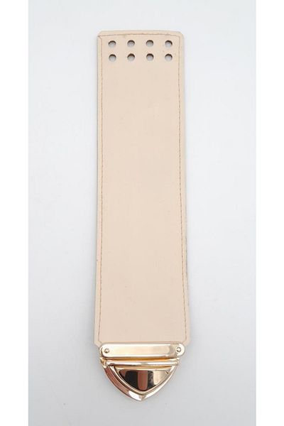 angel çanta aksesuar Cream Color Faux Leather 25x6 Cm Bag Cover