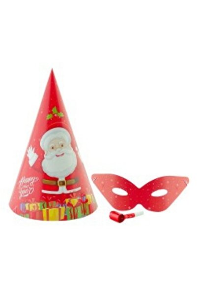parti sürprizi طقم قبعة قطنية لحفلة رأس السنة سانتا كلوز قطعة واحدة