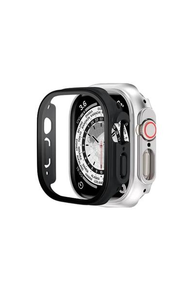BİNANO Apple Watch Ultra 49mm Sense Kasa Ve Ekran Koruyucu Siyah