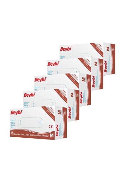 Beybi Lateks Pudrasız Muayene Eldiveni Medium 5 Paket
