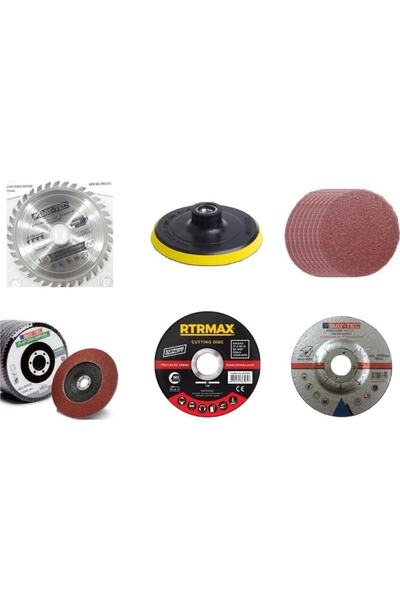 Hesaplı Hırdavat Bay-tec 5'li Taşlama Disk Seti Elmas Sunta Ahşap Metal Kesic...