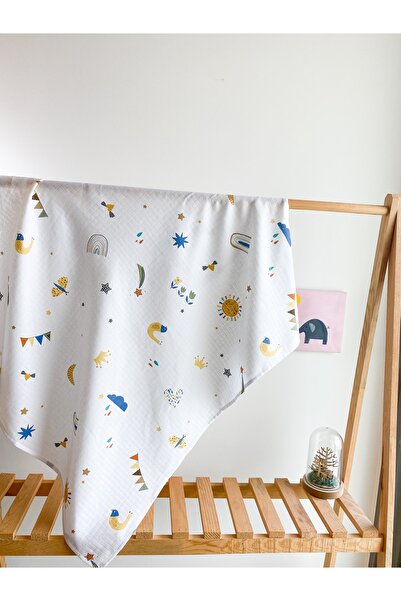 Le Petite Histoire Patterned Multi-Purpose Muslin Blanket 100x85 Cm