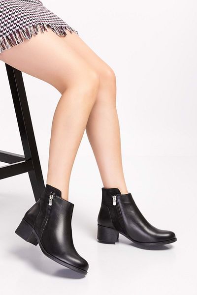 Gondol Cizme de damă din piele naturală cu toc clasic Anl.2101 - Negru - 37