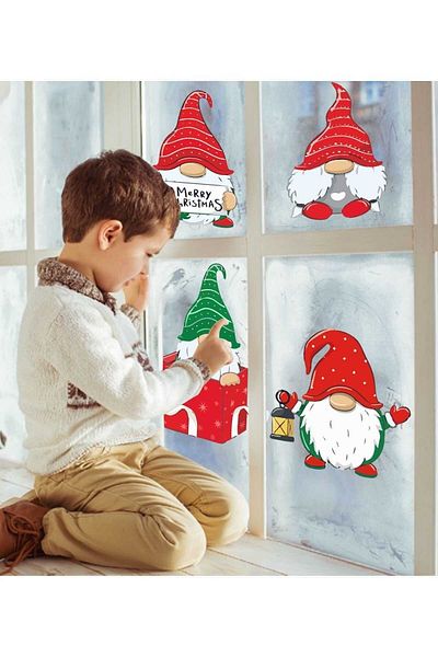 Piksel Grafik Christmas Themed Cute Gnomes Sticker