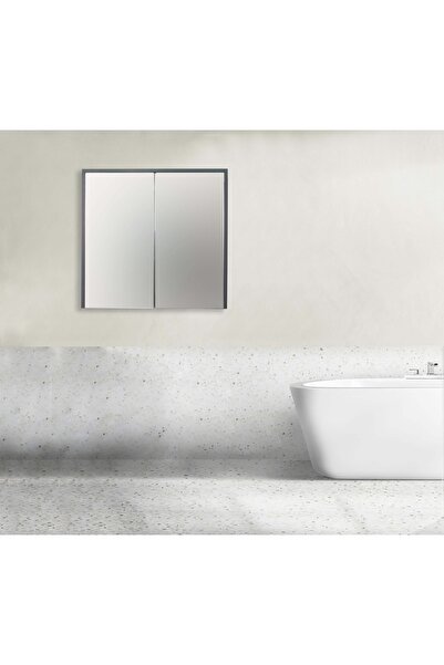 Sözcan Group Dicle Aynalı Üst Dolap Antrasit 80 Cm Üst Modül (80X75) Cm