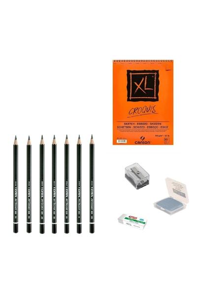 LYRA Eskiz Başlangıç Seti 6 + Dereceli Kalem + A5 Defter + Dağıtıcı Set + Sil...
