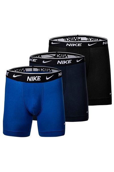 Nike Herren Boxershorts, 3er Pack - Boxershorts, Cotton Stretch, einfarbig