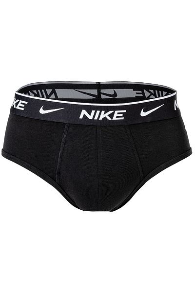 Nike Herren Slips, 3er Pack - Briefs, Logobund, Cotton Stretch