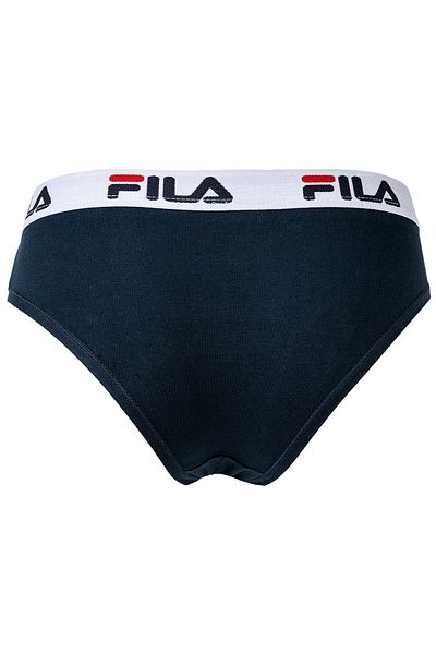 FILA Damen Slip - Regular Waist, Slip mit breitem Logo-Bund, Baumwolle, einfarbig