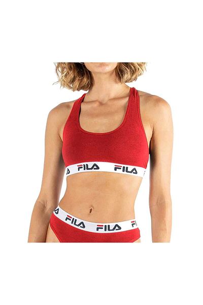 FILA Damen Bustier - ungepolsterter Stoff, ohne Bügel, Baumwolle, einfarbig