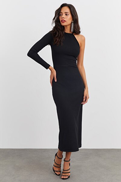 Cool & Sexy Schwarzes, einärmliges Camisole-Kleid für Damen EY1521