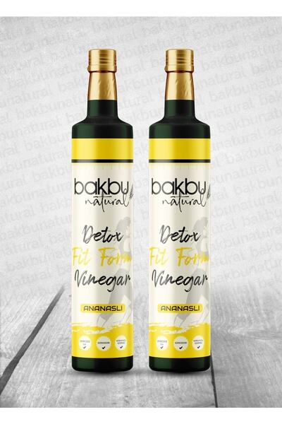 bakbu natural Ananas Sirkesi, Ananaslı Detox Sirkesi 2'li (500ML X 2)