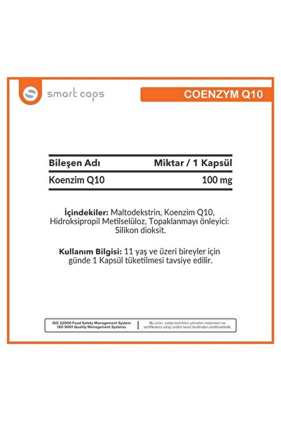 Smartcaps Koenzim Q10 / 30 Softgel