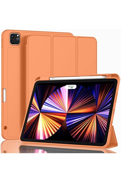 UnDePlus Apple Ipad Pro 12.9 5. Nesil 6. Nesil Kılıf Pen Charge Kalem Bölmeli 2021 - 2022