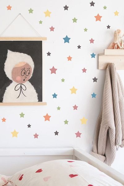Piksel Grafik Colorful Star Sticker Set