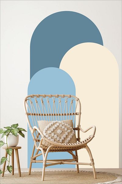 Grafikup Autocolant de perete Boho Oval Boho din 3 piese