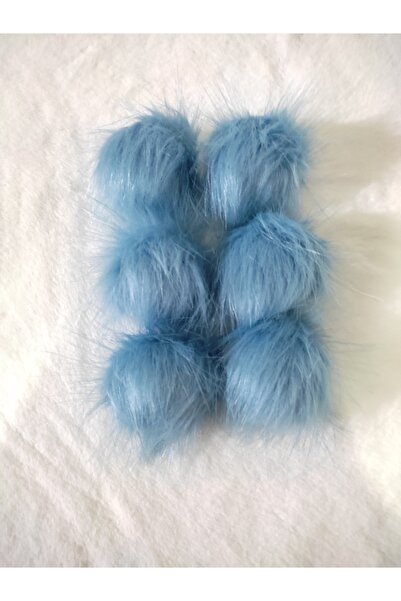 damlakids Ponpon 8 Adet 10 Cm Bere Anahtarlık Ve Patik Için Mavi