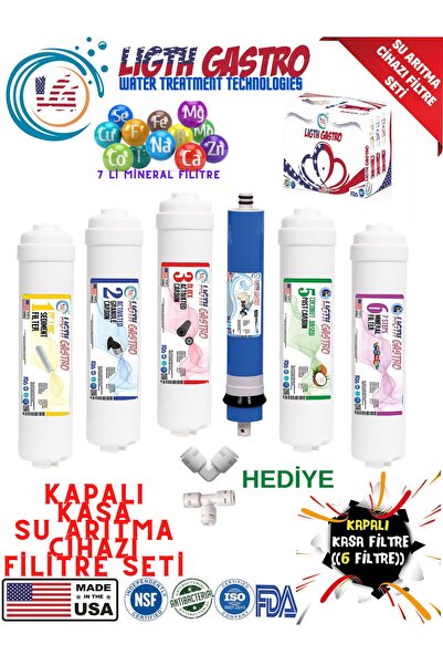 light gastro Kapalı Kasa Tüm Su Arıtma Cihazlarına Uygun 6 Li Filitre Takımı....