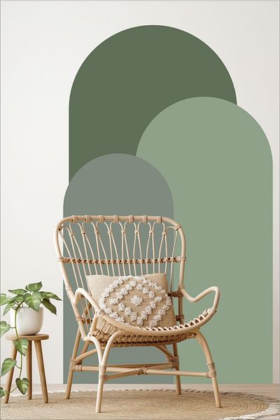 Grafikup Autocolant de perete Boho Oval Boho din 3 piese